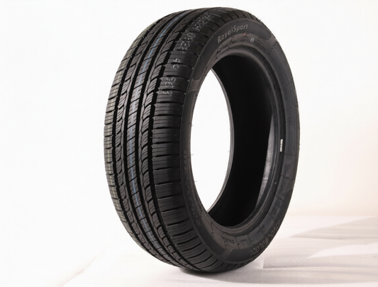 Car tire on a white background