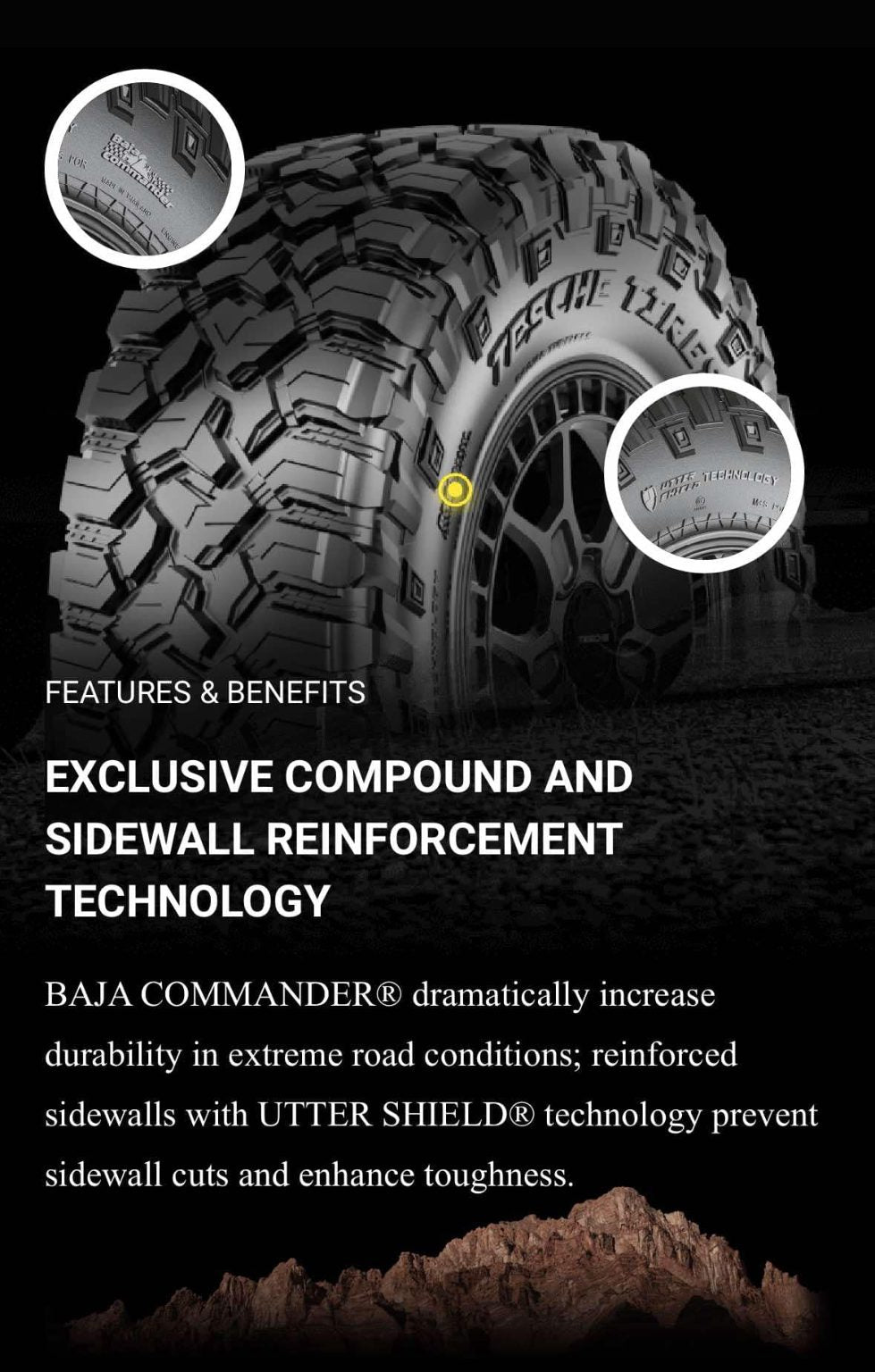 33X12.5R20 TESCHE RIDGE BLADE X/MT TYRE
