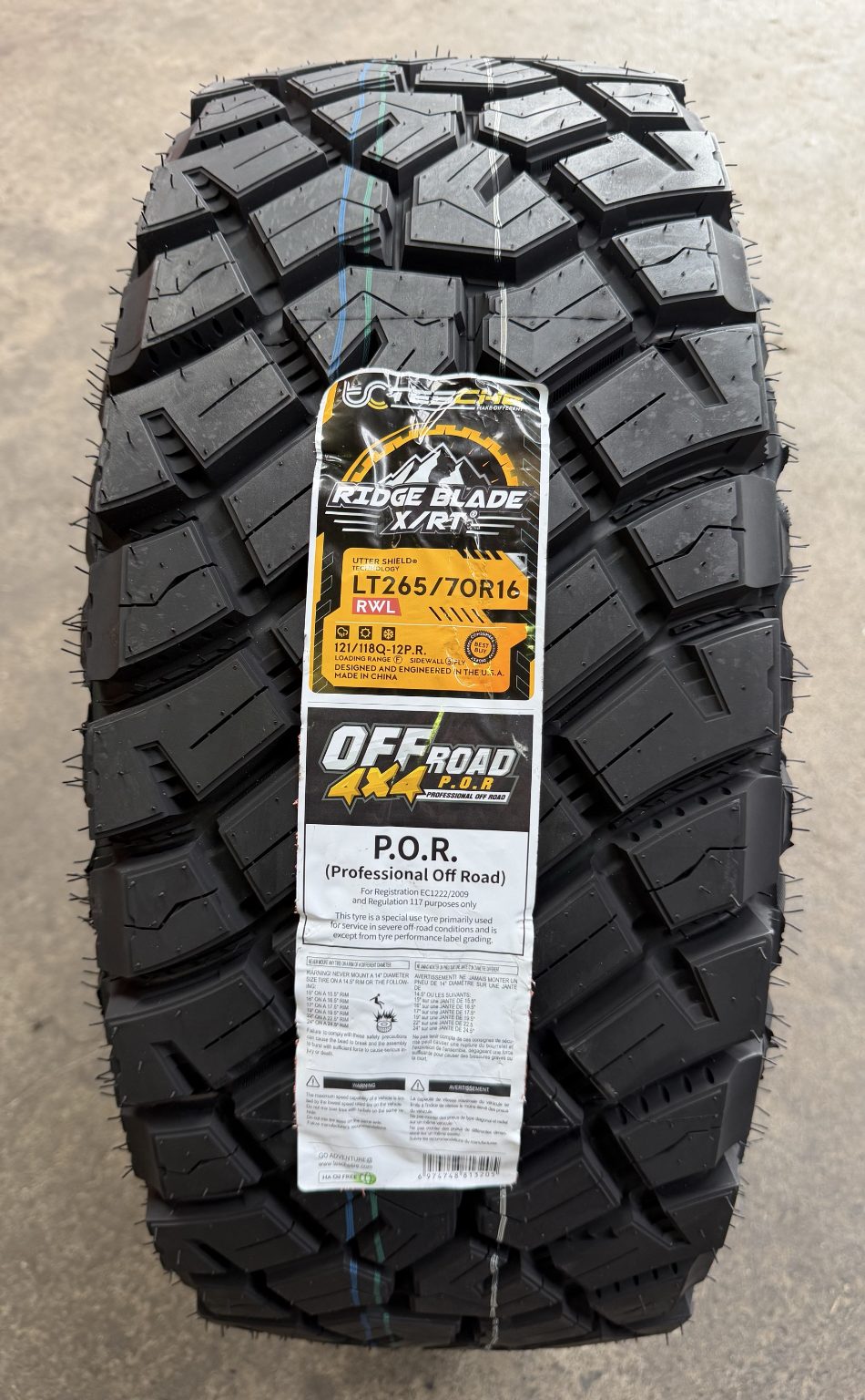 265/70R16 Tesche Ridgeblade X/RT Tyre (Winner of 2025 German Red Dot Award)
