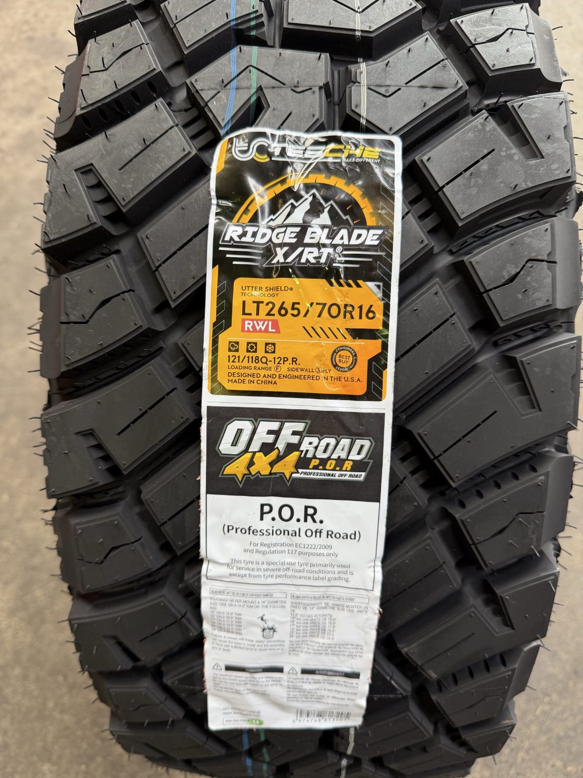 265/70R16 Tesche Ridgeblade X/RT Tyre (Winner of 2025 German Red Dot Award)