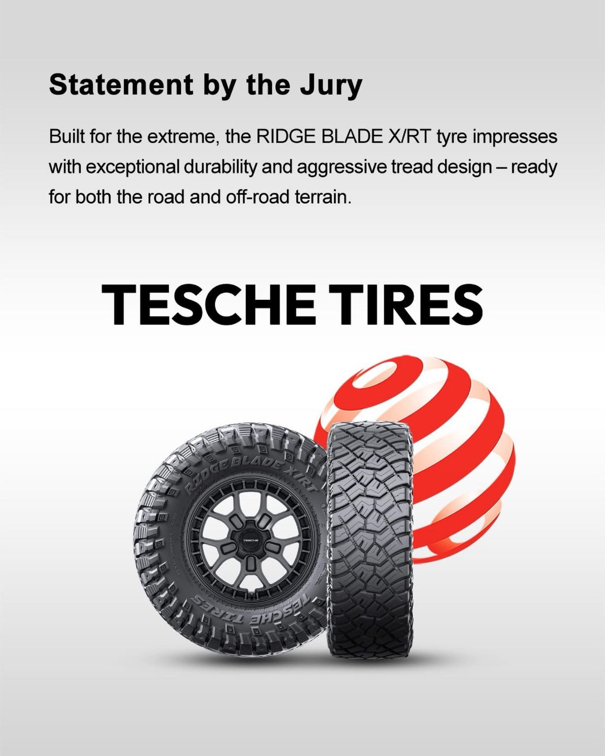 285/75R16 Tesche Ridgeblade X/RT Tyre (Winner of 2025 German Red Dot Award)