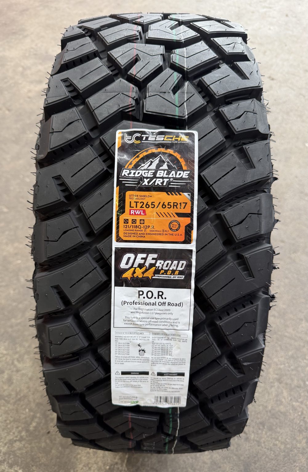 265/65R17 Tesche Ridgeblade X/RT Tyre (Winner of 2025 German Red Dot Award)