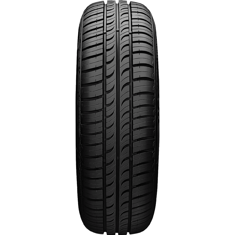 Car tire with tread pattern on a transparent background
