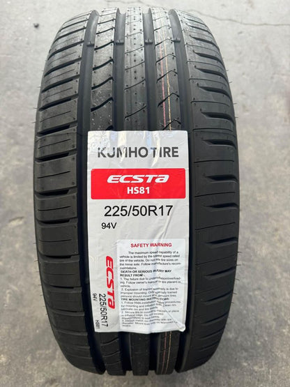 225/50R17 Kumho Ecsta HS81 94V Tyre – Quiet, Fuel-Efficient All-Season Premium Touring Tyre | Lowest Price NZ