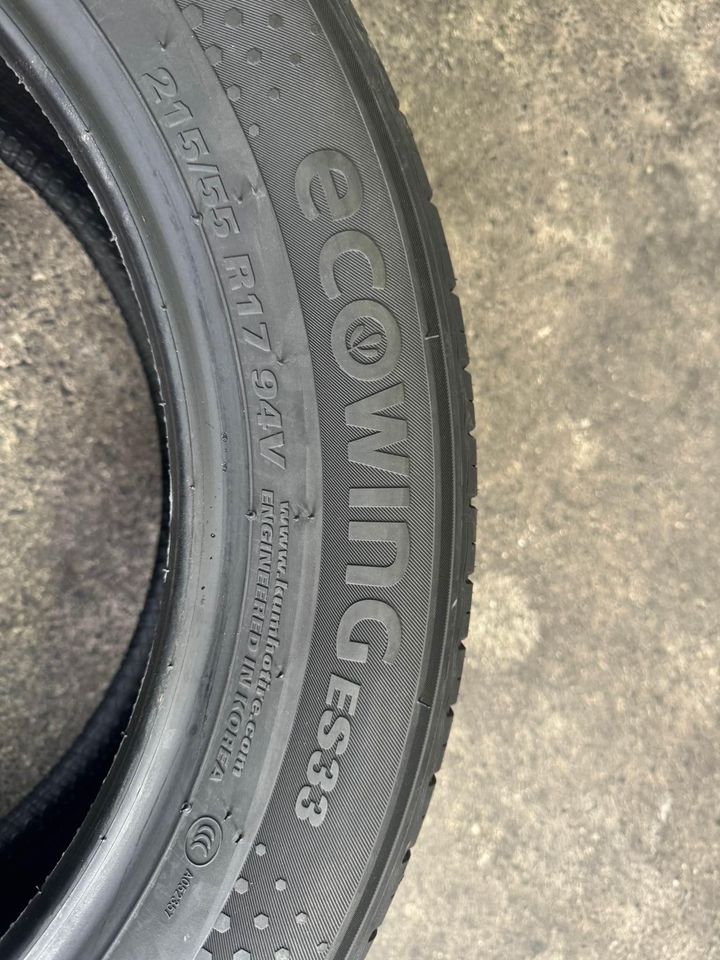 215/55R17 Kumho ES33 Ecowing 94V Tyre – Quiet, Fuel-Efficient All-Season Passenger Tyre