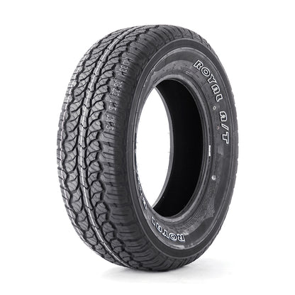 Black tire with 'Royal' branding on a white background